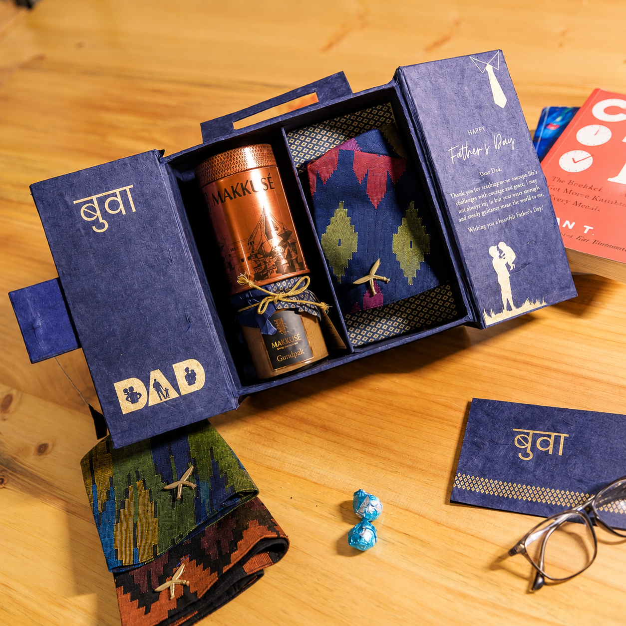 Makkusé Small Father’s Day Gift Box - with Dhaka Topi (No added sugar)