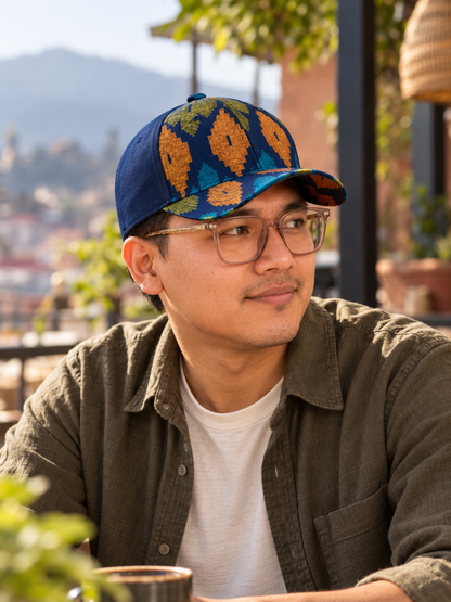 Handwoven Nepali Dhaka Cap – Made in Nepal | Makkusé