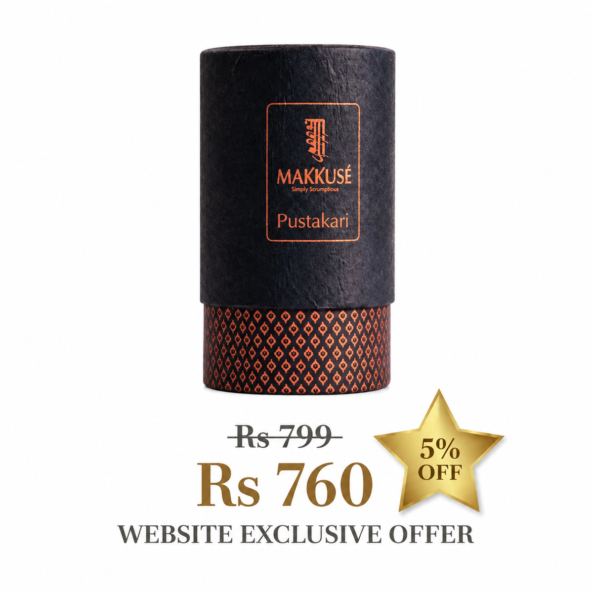 Makkusé Handcrafted Pustakari Box - 300g