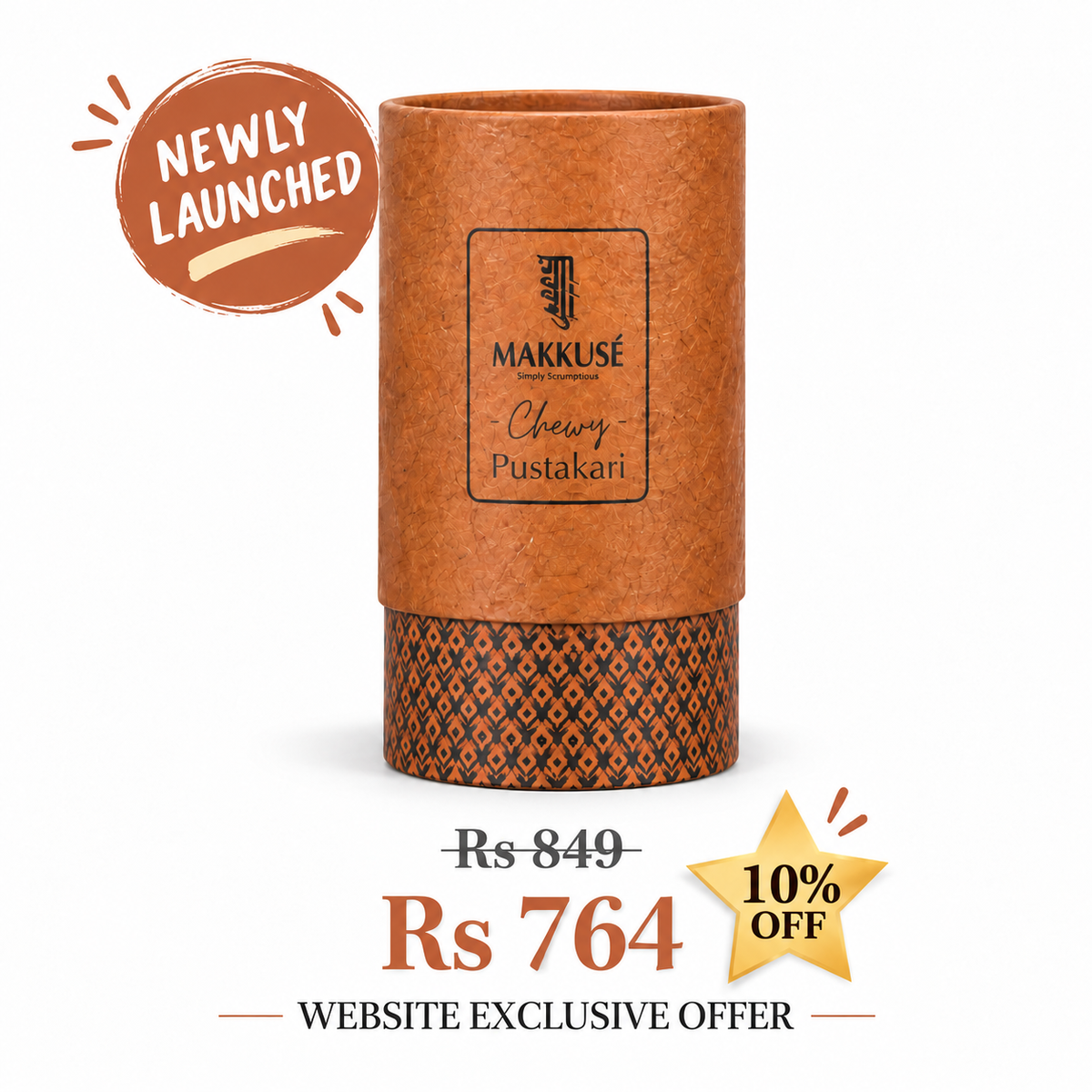 Makkusé Handcrafted soft chewy Pustakari Box - 300g