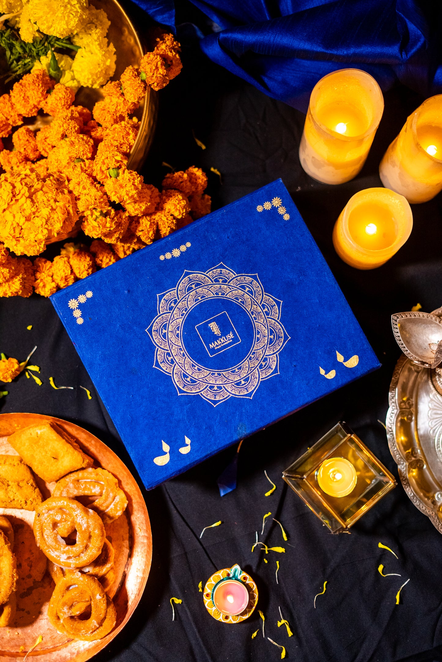Large Tihar Blue Gift Box