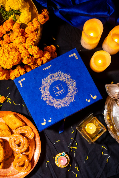 Large Tihar Blue Gift Box