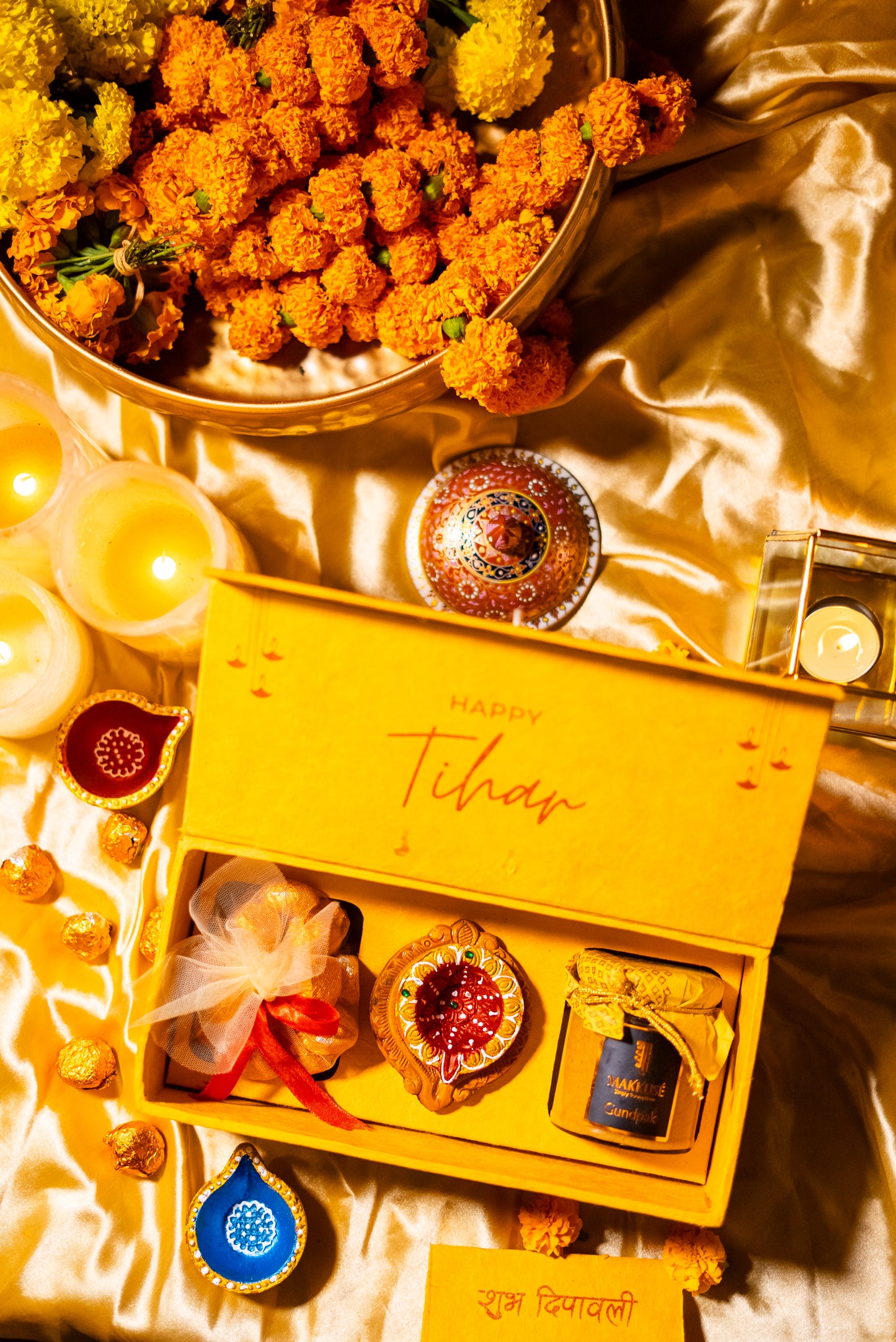 Mini Tihar Yellow Gift Box