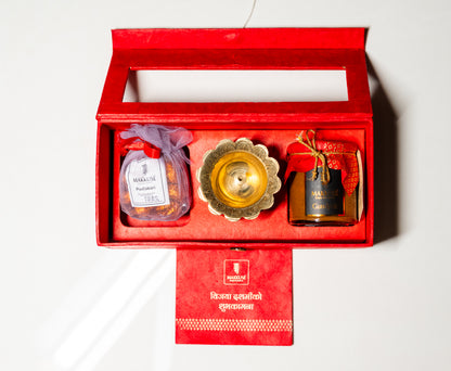 Mini Dashain Gift Box (with Akhanda Diyo)