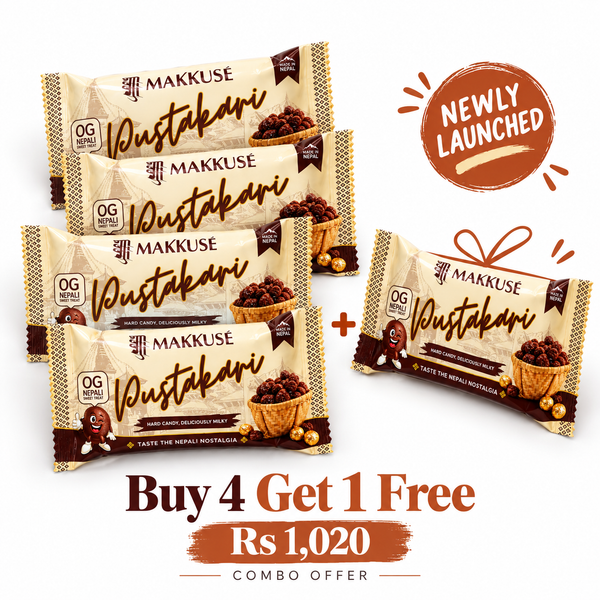 Makkuse Pustakari Milky Hard Candy Buy 4 Get 1 Free | 5 x 80g Pouches | 50 Pieces